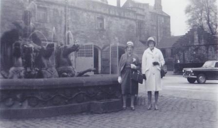 Mrs Gummerson and mother, cook at Winstanley Hall (1965)